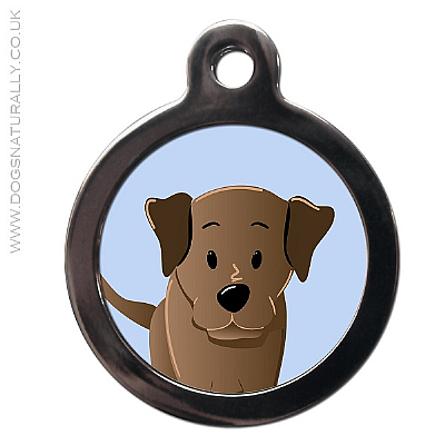 Fun Labrador Dog Breed ID Tag (Chocolate)
